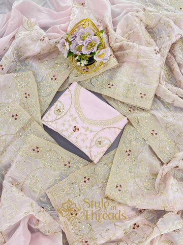 "Aanvi" Soft Satin Organza Saree