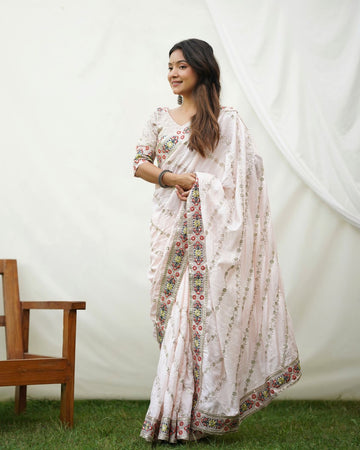 Shimmer Satin Georgette Saree