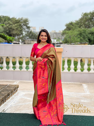 "Navya" Soft Paithani Silk Saree