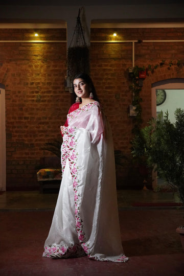 "Eshani" Soft crushed Silk Saree