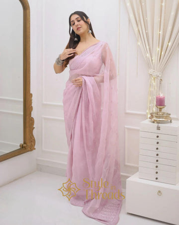 "Blush Rose"Kota Silk Saree