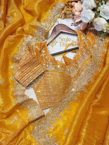 "Sunehri" Soft Crush Silk Saree