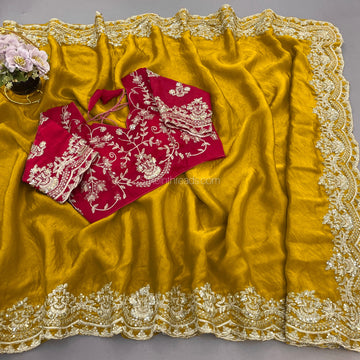 "Resham" Soft Satin Silk Saree