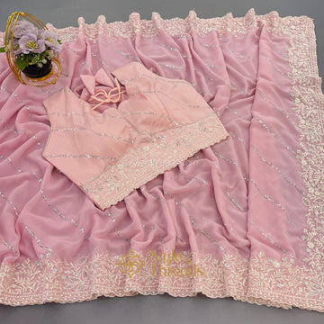 "Ziya" Georgette Embellished Saree