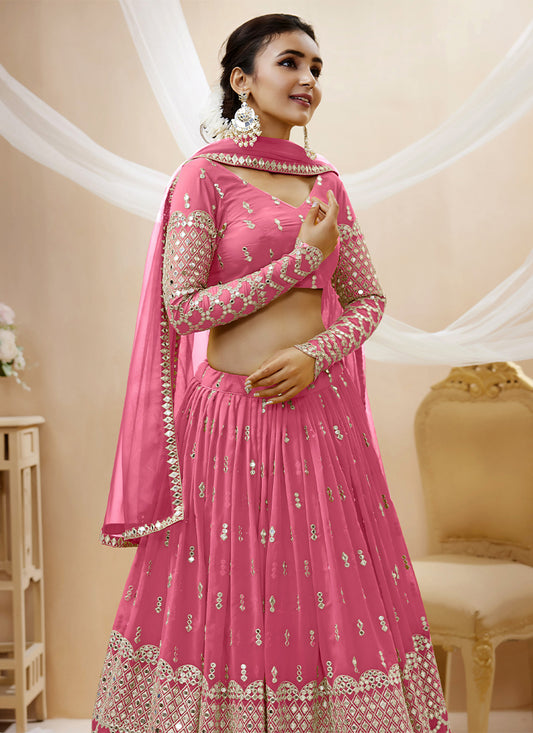 Pink Embellished Lehenga