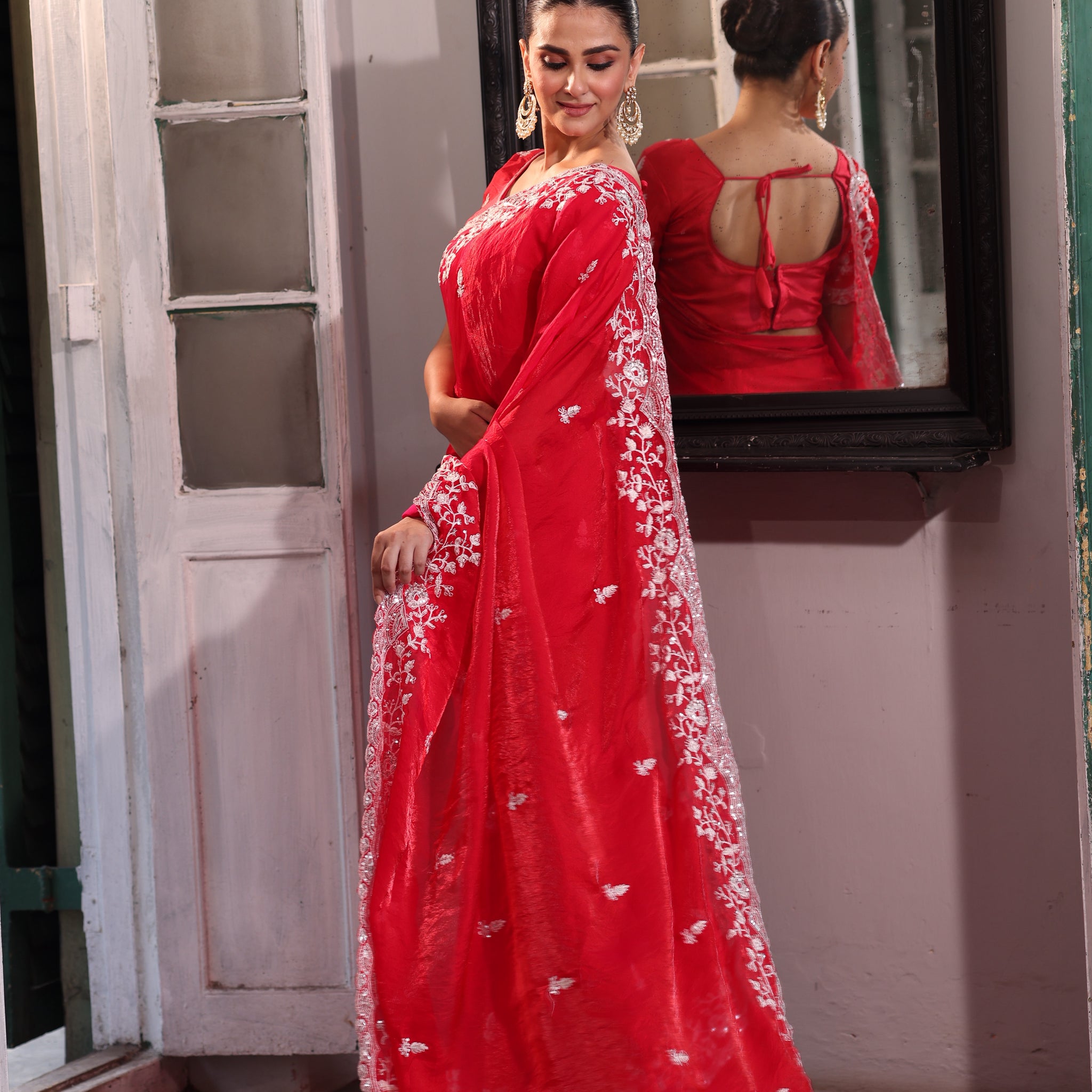 "Sanjhi"  fendy satin Saree