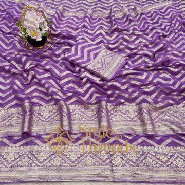 Cosmic Purple Pure Viscose Saree