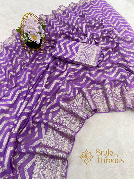 Cosmic Purple Pure Viscose Saree