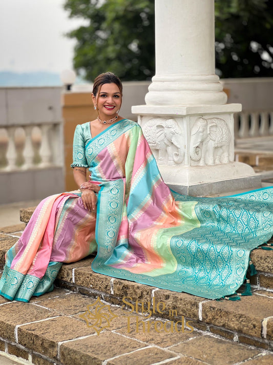 "Rivaaz"Pure Banarsi Silk Saree