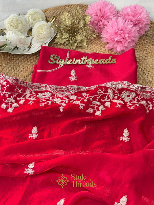 "Sanjhi" Soft Organza Silk Saree