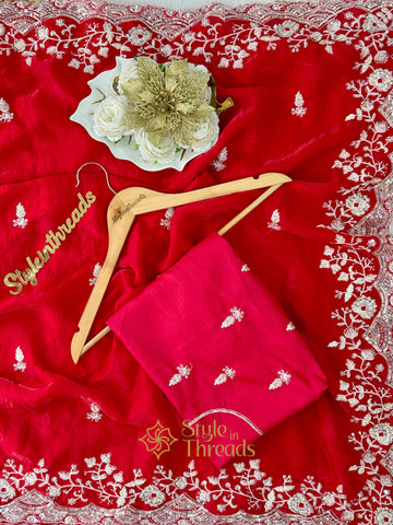 "Sanjhi" Soft Organza Silk Saree