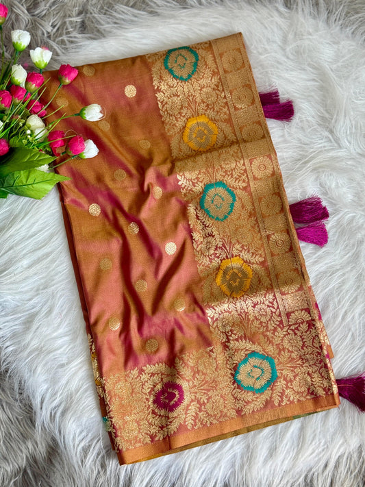 "Inaya" Banarsi dual tone Silk Saree