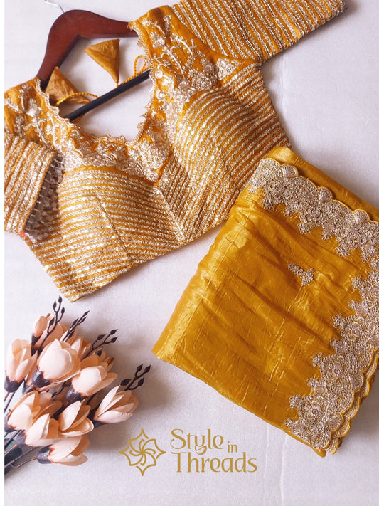 "Sunehri" Soft Crush Silk Saree