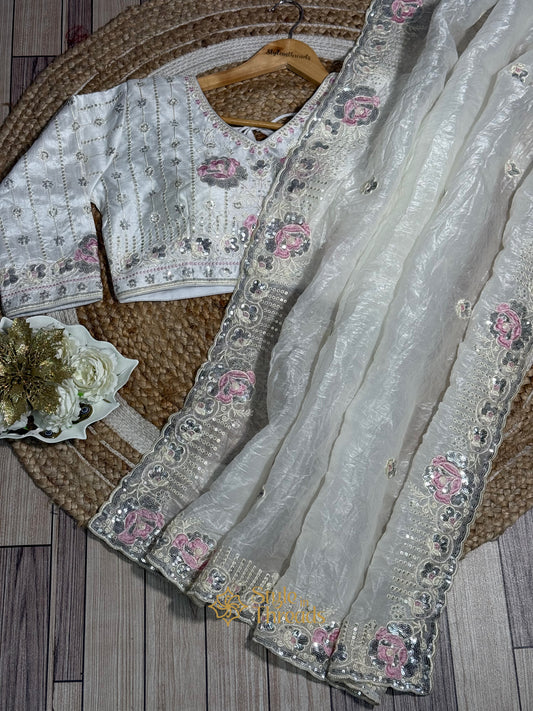 "Chand" Soft Crushed Silk Saree