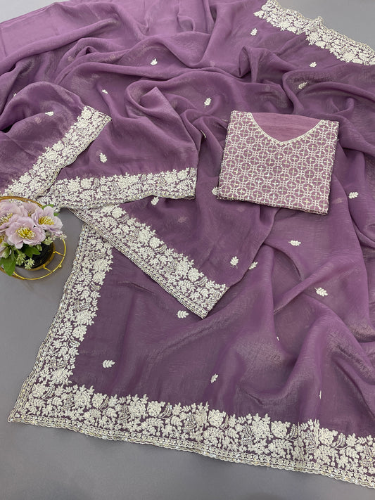 "Preet" Soft crushed Silk Saree