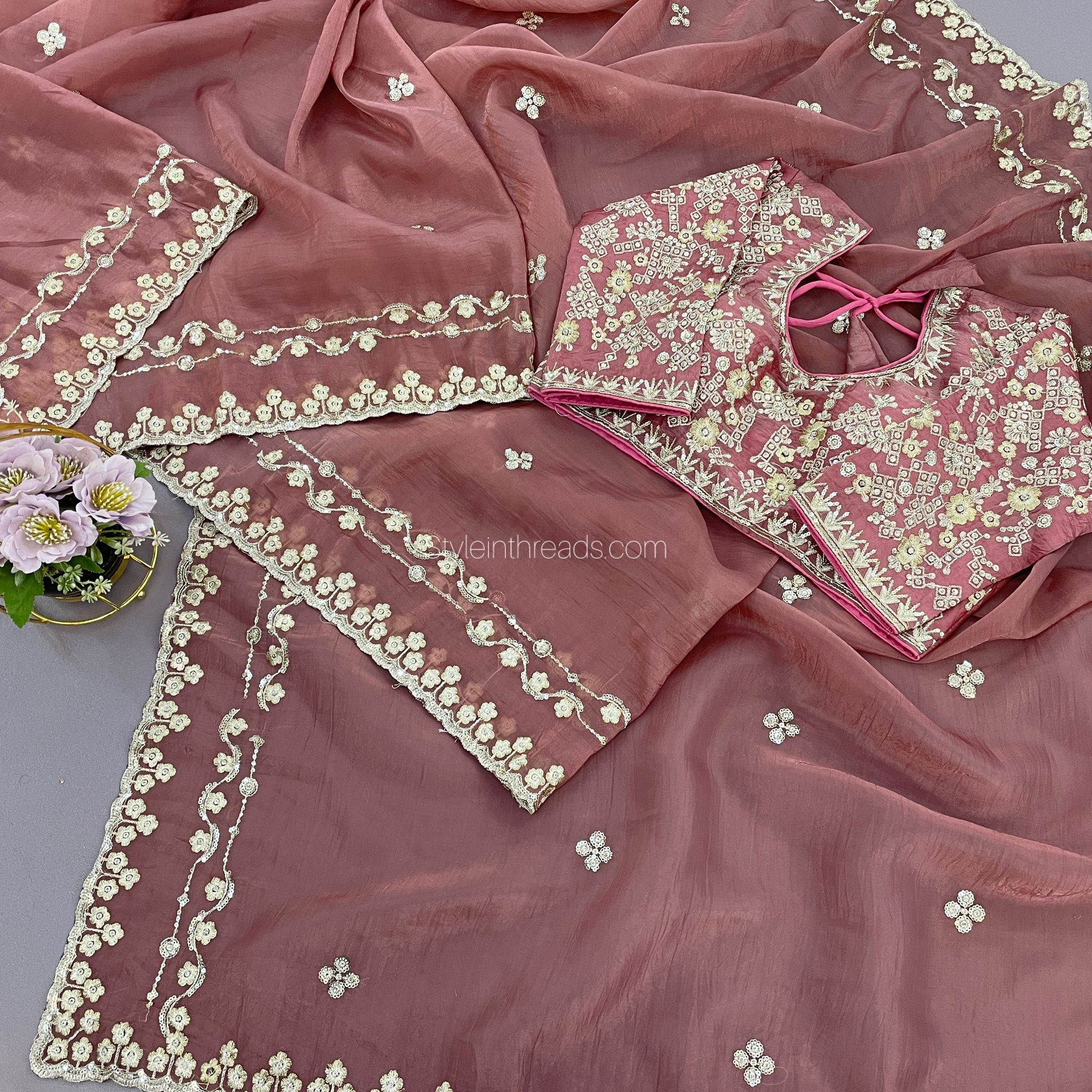 "Riya" Soft crushed Silk Saree