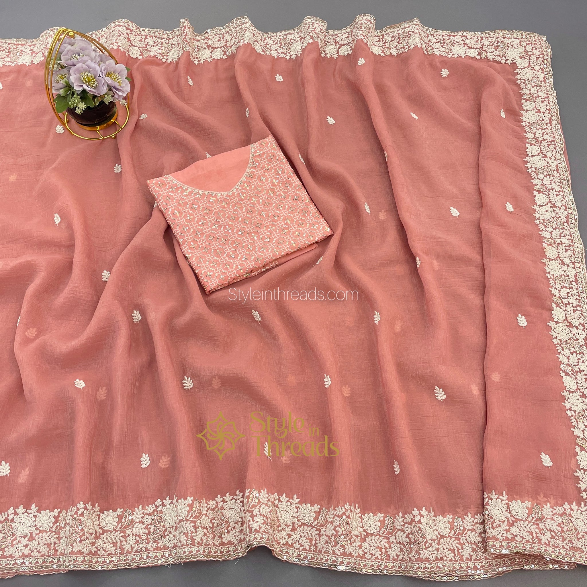 "Preet" Soft crushed Silk Saree