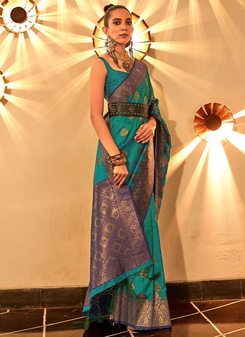 Floral Chaap Handloom weaved Saree